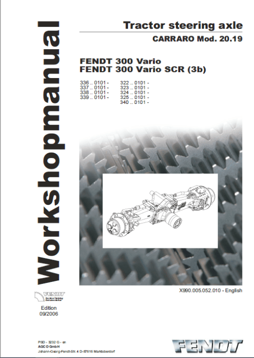 Fendt 309, 310, 311, 312 Vario COM III Tractors Repair Workshop Manual - Image 3