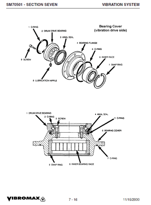 JCB Vibromax 752 Tandum Drum Roller Service Manual - Image 3