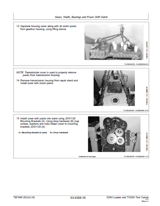 John Deere 624H, TC62H Loader Repair Technical Manual - Image 5