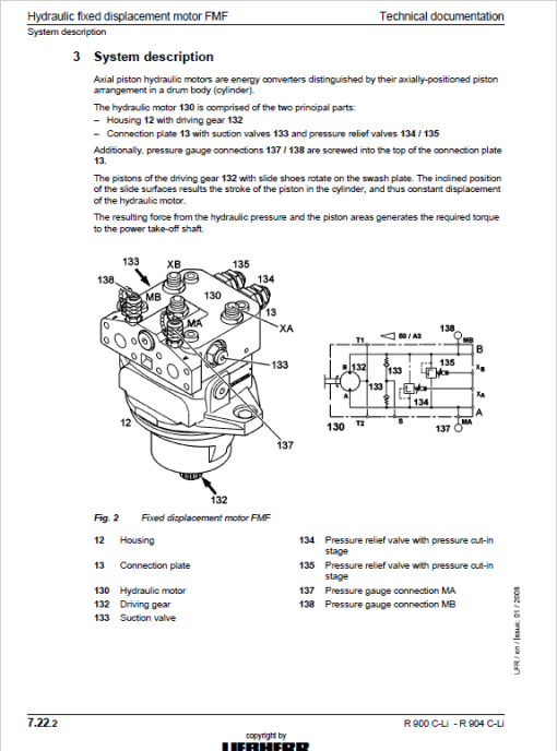 Liebherr R900C, R904C Litronic Excavator Service Manual - Image 3