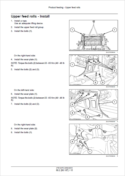 New Holland FR450, FR500, FR600, FR700 Forage Harvester Repair Service Manual - Image 3