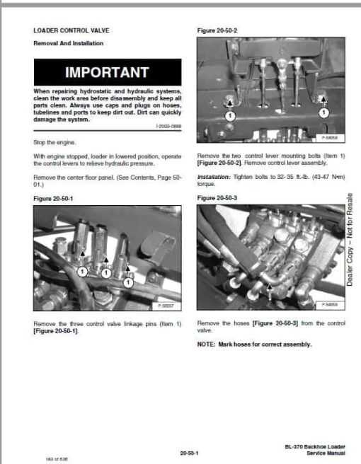 Bobcat BL370 (B-Series) Loader Service Repair Manual - Image 3