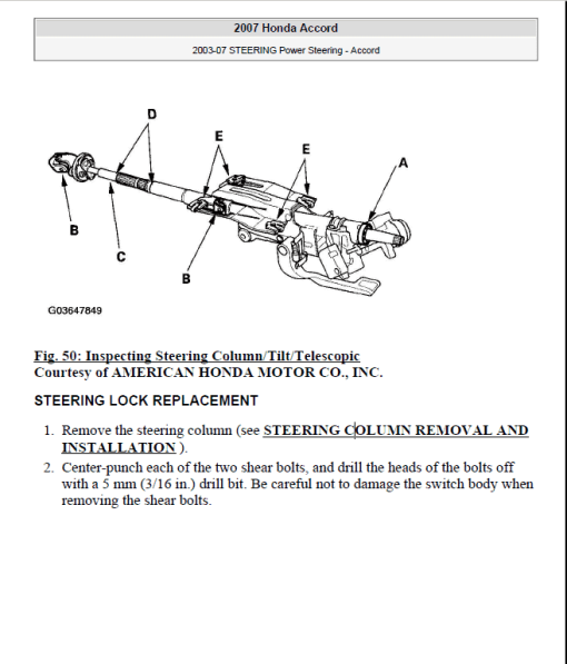 HONDA ACCORD 2003, 2004, 2005, 2006, 2007 Workshop Repair Manual - Image 2