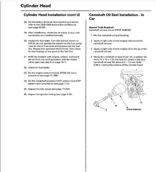 HONDA ACCORD 2008, 2009, 2010 Factory Repair Service Workshop Manual - Image 3