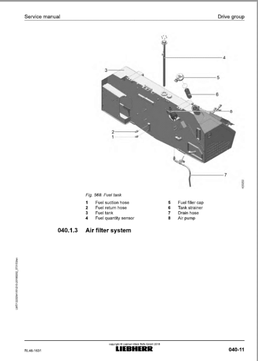 Liebherr RL 46 Pipe Layer Dozer Service Manual - Image 3