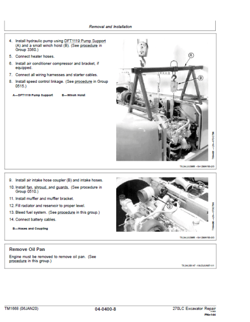 John Deere 270LC Excavator Repair Technical Manual - Image 3