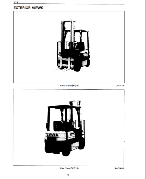 Toyota 5FD10, 5FD14, 5FD15, 5FD18, 5FD20 Forklift Service Repair Manual - Image 3