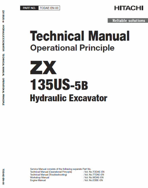 Hitachi ZX135US-5B Excavator Service Repair Manual - Image 2