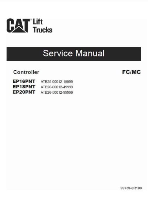 CAT EP16PNT, EP18PNT, EP20PNT Forklift Lift Truck Service Manual - Image 3