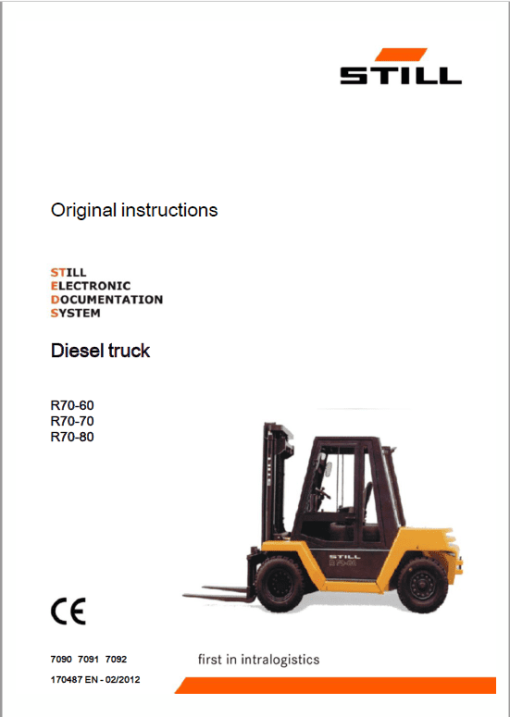 Still Electric Fork Truck R70: R70-60, R70-70, R70-80 Repair Circuit Workshop Operating Manual - Image 3