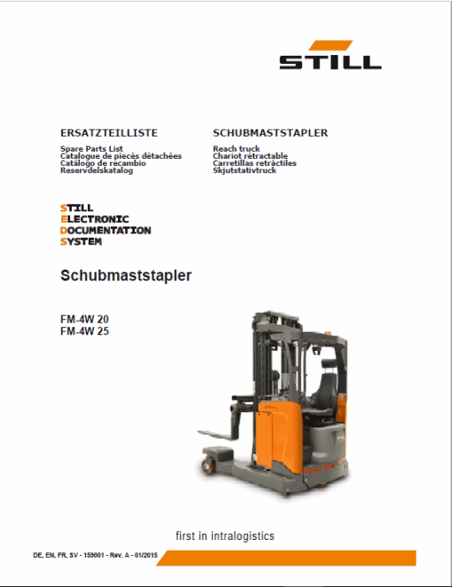 Still FM-4W 20 and FM-4W 25 Reach Truck Workshop Repair Manual - Image 4