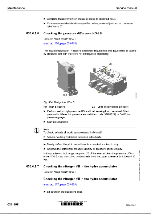 Liebherr RL 56 Pipe Layer Dozer Service Manual - Image 3