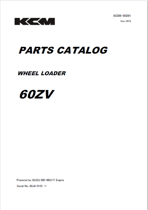 Kawasaki 60ZV Wheel Loader Repair Service Manual - Image 5