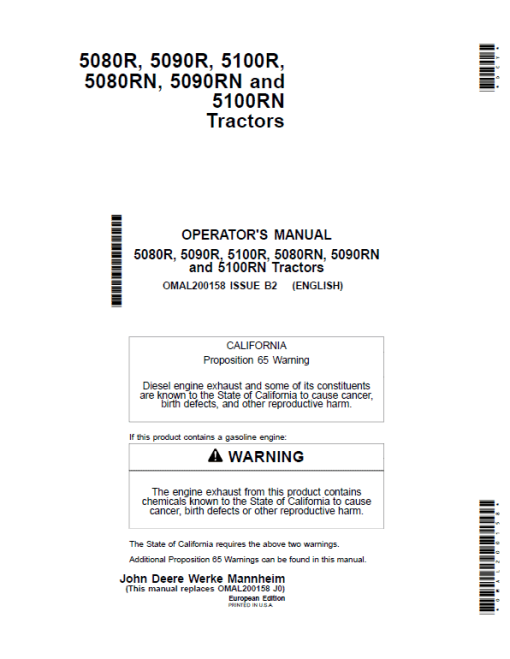 John Deere 5080R, 5080RN, 5090R, 5090RN, 5100R, 5100RN Tractor Repair Manual - Image 3