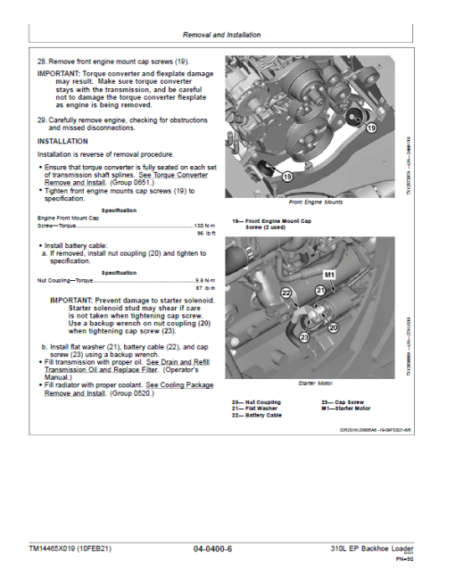 John Deere 310L EP Backhoe Loader Repair Technical Manual (S.N after G390996 -) - Image 3