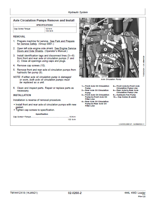 John Deere 444L 4WD Loader Repair Technical Manual (S.N L705208 - ) - Image 3