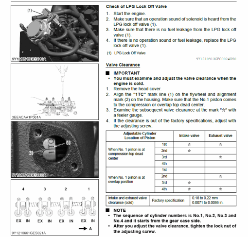 Still WSM WG2503-L Kubota LPG Engine Workshop Repair Manual - Image 3