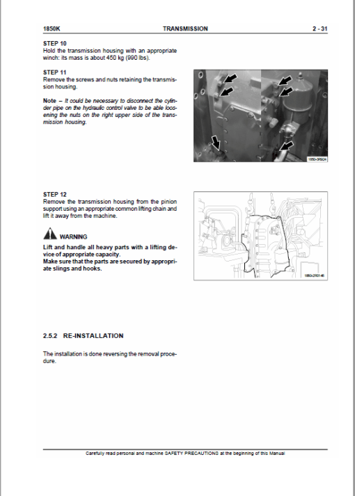 Case 1850K Crawler Dozer Service Manual - Image 3