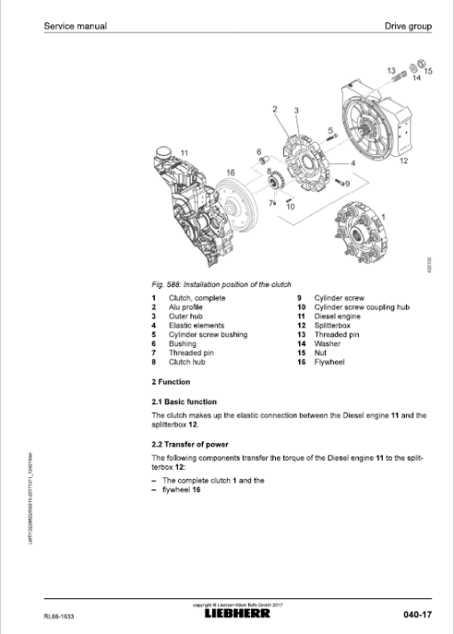 Liebherr RL 66 Pipe Layer Dozer Service Manual - Image 3