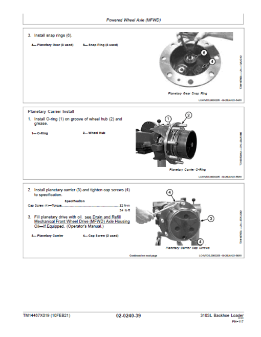 John Deere 310SL Backhoe Loader Repair Technical Manual (S.N after F390996 -) - Image 3