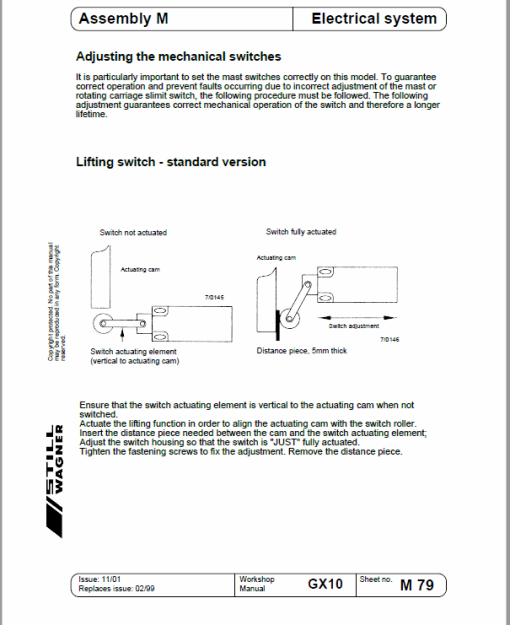 Still GX10 Order Picking Stacker Trucks Workshop Repair Manual - Image 2