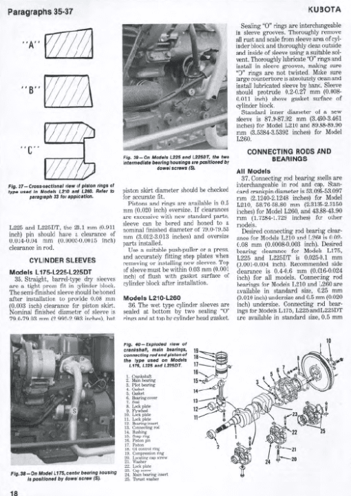 Kubota L175, L210, L225, L260 Tractor Workshop Manual - Image 3