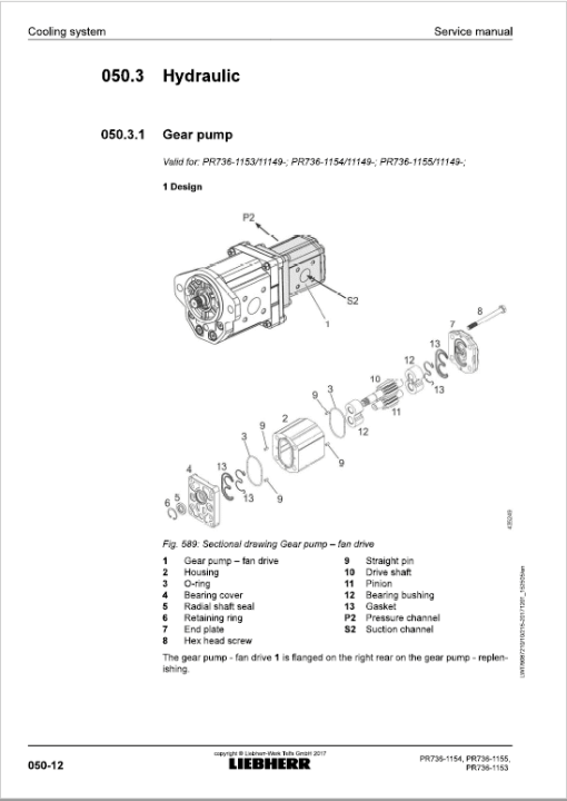 Liebherr PR 736 Crawler Dozer Repair Service Manual - Image 3