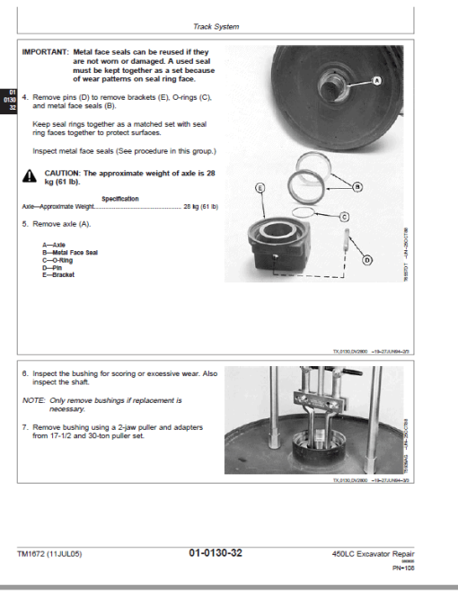 John Deere 450LC Excavator Repair Technical Manual - Image 3