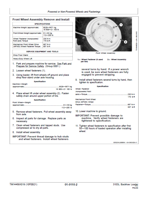 John Deere 310SL Backhoe Repair Technical Manual (S.N after C390996 & D390996 - ) - Image 3