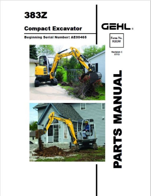 Gehl GE 383Z Excavator Repair Service Manual - Image 3