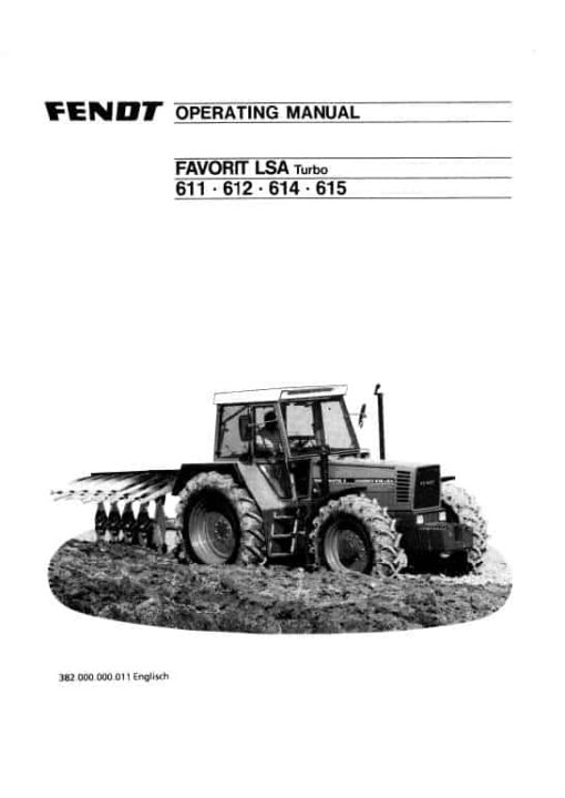 Fendt 600, 610, 611, 612, 614, 615 Favorit LS LSA Tractors Workshop Repair Manual - Image 5