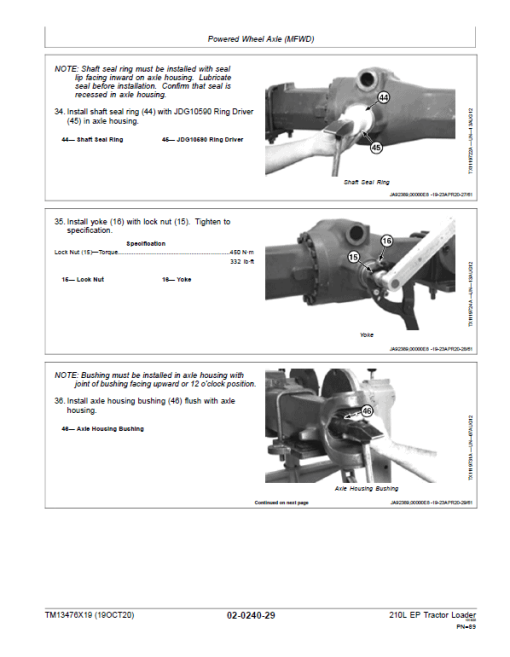 John Deere 210L EP Tractor Loader Repair Technical Manual (S.N J892600 - 895000) - Image 3