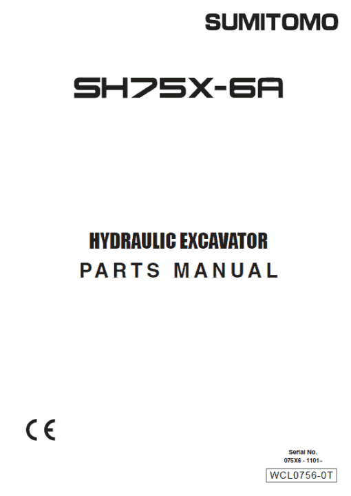 Sumitomo SH75X-6A Hydraulic Excavator Repair Service Manual - Image 3