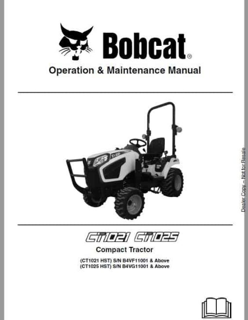 Bobcat CT1021, CT1025 Compact Tractor Service Manual - Image 3