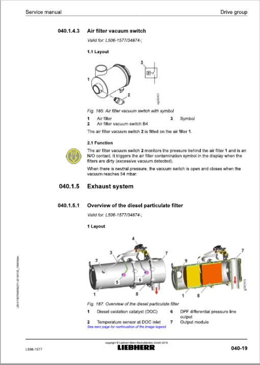 Liebherr L506 Type 1577 Wheel Loader Service Manual - Image 3