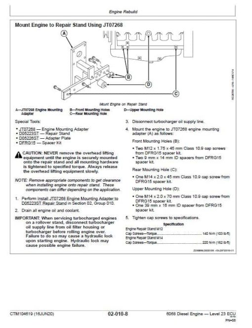 John Deere 6068 Diesel Engine Level 23 ECU Repair Technical Manual (CTM104619) - Image 3