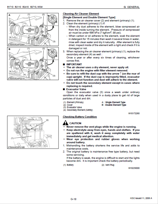 Kubota B1710, B1710D, B2110, B2110D, B2110DB, B2110HDB Tractor Manual - Image 3