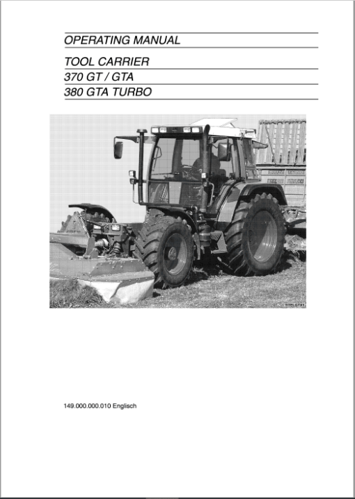 Fendt F380 GT, F380 GTF, F380 GTH, F380 GTH, F380 GTA, F380 GHA Tractors OpTerators Manual - Image 3