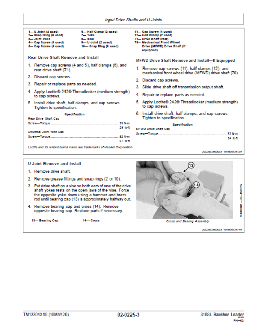 John Deere 315SL Backhoe Loader Repair Technical Manual (S.N F273920 - F390995) - Image 3