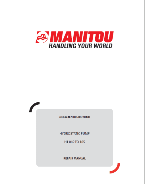 Manitou MRT 1850, 2150, 2540 Privilege Plus E3 Telehandler Repair Service Manual - Image 3