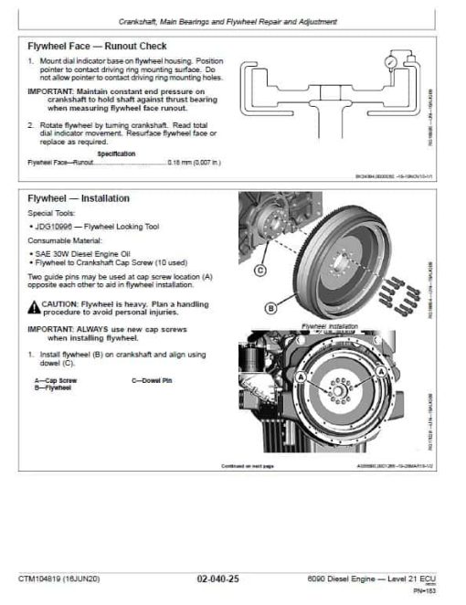 John Deere 6090 Diesel Engine Level 21 ECU Repair Technical Manual (CTM104819) - Image 3