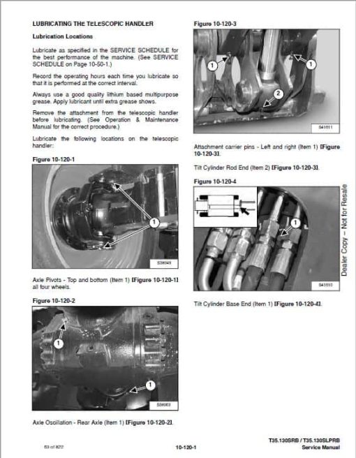 Bobcat T35.130, T35.130S, T35.140, T35.140S versaHANDLER Telescopic Service Repair Manual - Image 3