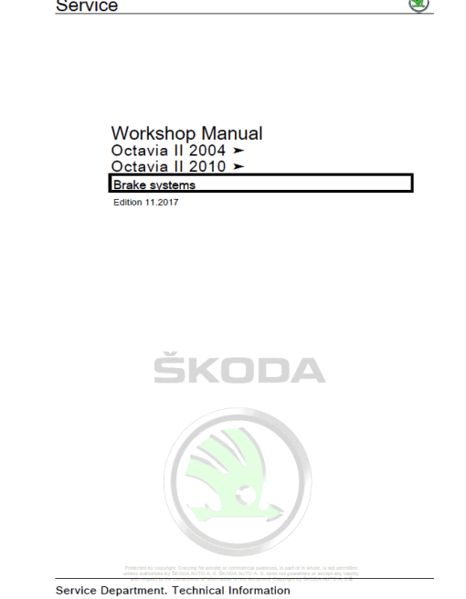 SKODA OCTAVIA II (1Z, 91) Repair Service Manual - Image 3