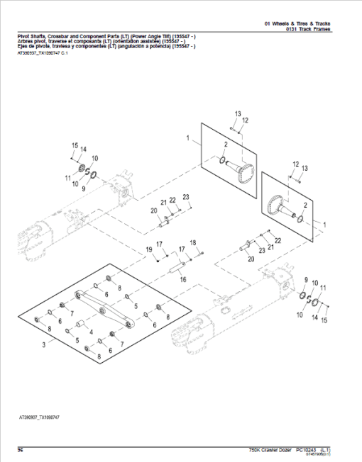 John Deere 750K Crawler Dozer Parts Catalog (SN. from E216966 - E270478) - Image 3