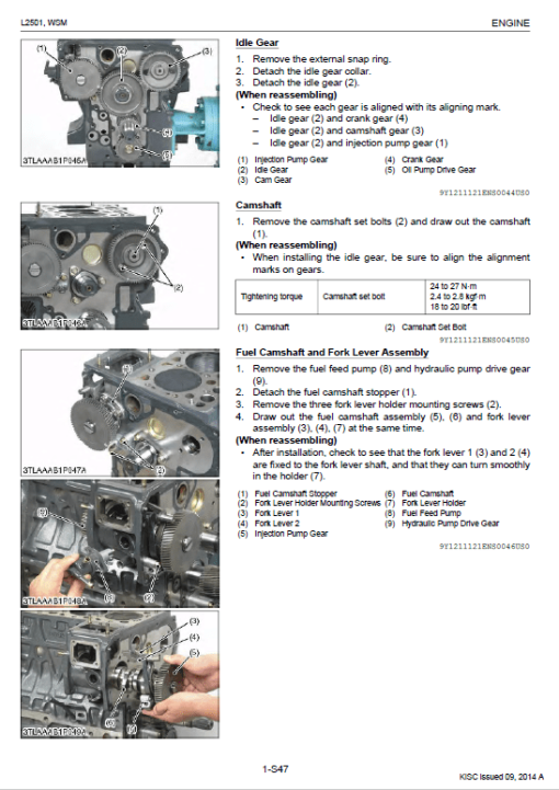 Kubota L2501 Tractor Workshop Service Manual - Image 3