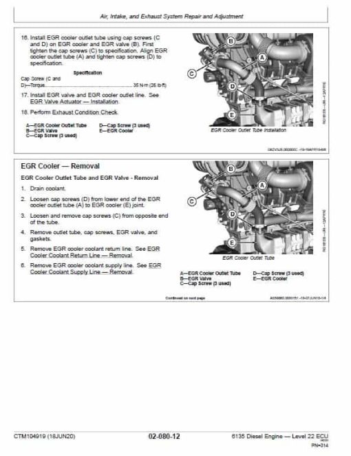 John Deere 6135 Diesel Engine Level 22 ECU Repair Technical Manual (CTM104919) - Image 3