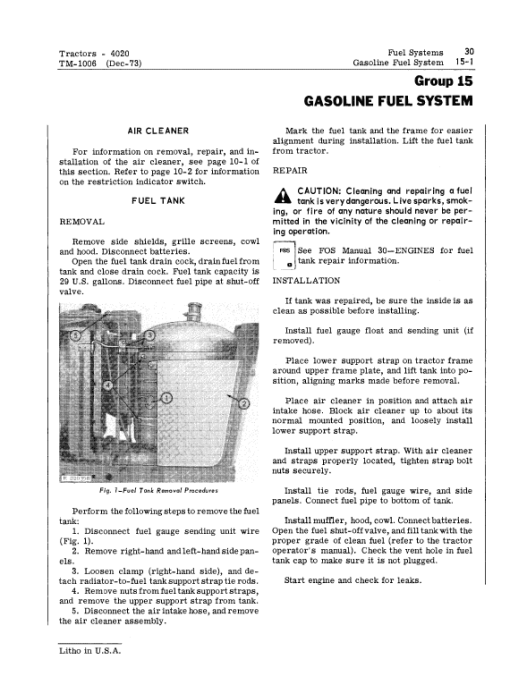 John Deere 4000, 4010, 4020 Tractors Repair Technical Manual - Image 3