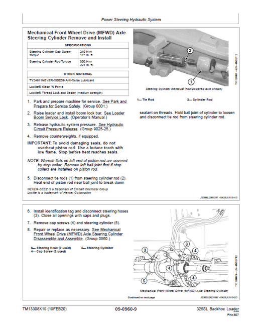 John Deere 325SL Backhoe Loader Repair Technical Manual (S.N after C273920 - C390995) - Image 3