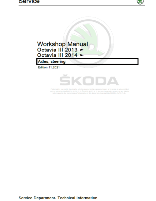 SKODA OCTAVIA III (5E, NL, NR) Repair Service Manual - Image 3