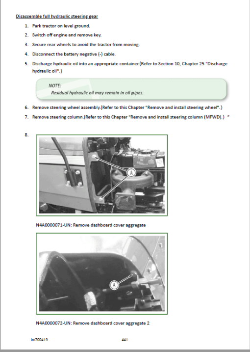 John Deere Tractors 280, 284, 300, 304, 320, 324 Repair Technical Manual - Image 3